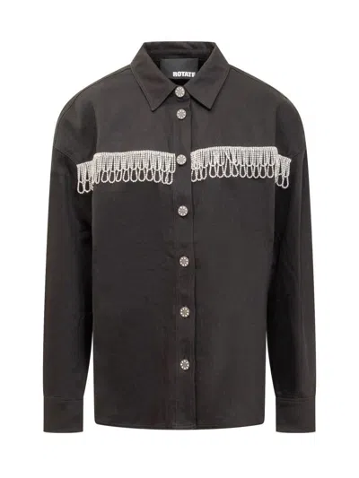 ROTATE BIRGER CHRISTENSEN ROTATE BIRGER CHRISTENSEN DENIM JACKET WITH RHINESTONES