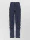 Rotate Birger Christensen Denim Jeans Button Detail Belt Loops In Multi