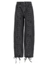 Rotate Birger Christensen 'denim Laced Leg' Jeans In Black