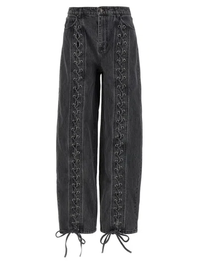 ROTATE BIRGER CHRISTENSEN 'DENIM LACED LEG' JEANS