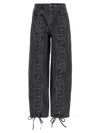Rotate Birger Christensen Denim Laced Leg Jeans In Black