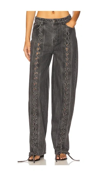 ROTATE BIRGER CHRISTENSEN DENIM LACED LEG PANT