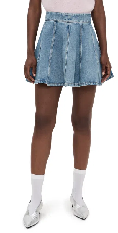 Rotate Birger Christensen Denim Mini Skirt Vintage Blue Denim