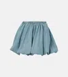 Rotate Birger Christensen Rotate Birgerchristensen Denim Balloon Mini Skirt In Blue