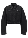 Rotate Birger Christensen Oversized Denim Jacket Studded Detail