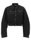Rotate Birger Christensen Oversized Denim Jacket Studded Detail