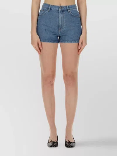 Rotate Birger Christensen Denim Shorts Belt Loops