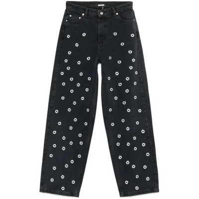Rotate Birger Christensen Denim Straight-leg Jeans In Grey