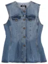 Rotate Birger Christensen Denim Top In Blue
