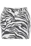 ROTATE BIRGER CHRISTENSEN "DENIM ZEBRA PRINT MINI