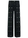 Rotate Birger Christensen Jeans Con Bottoni Black Denim In Black