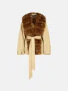 Rotate Birger Christensen 'donatella' Beige Cotton Blend Jacket In Brown