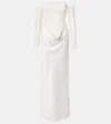 Rotate Birger Christensen Rotate Birgerchristensen Ruched Maxi Dress In White