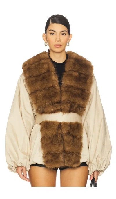 Rotate Birger Christensen Donatella Short Jacket In Brown