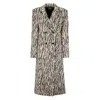Rotate Birger Christensen Double-breasted Faux Fur Animal-print Coat In Multi