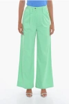 Rotate Birger Christensen Double-pleat Naya Flared Pants With Silver Button