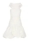Rotate Birger Christensen Rotate Drape Dress In White