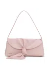 Rotate Birger Christensen Drape Leather Shoulder Bag In Pink