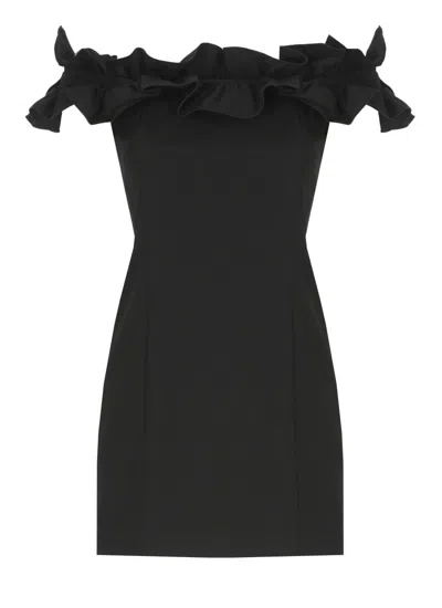 Rotate Birger Christensen Draped Black Mini Dress