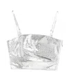 Rotate Birger Christensen Draped Braided Top In White