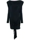 Rotate Birger Christensen Draped-detail Mini Dress In Blue