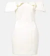 Rotate Birger Christensen Draped Off-shoulder Minidress In White