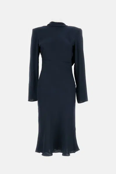 Rotate Birger Christensen Draped Satin Midi Dress In Black