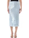 Rotate Birger Christensen Rotate High-waisted Sequin Mini Skirt For Elevated Occasions In Blue