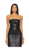 Rotate Birger Christensen Rotate Draped Sleeveless Top In 黑色