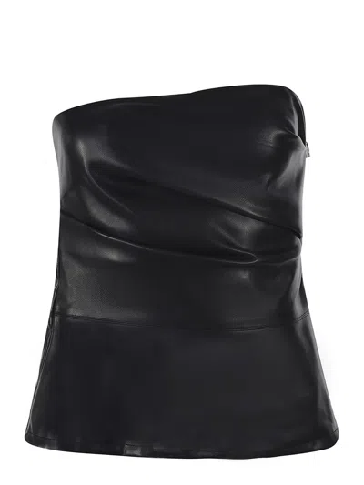 ROTATE BIRGER CHRISTENSEN DRAPED SLEEVELESS TOP