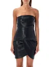 Rotate Birger Christensen Rotate Draped Sleeveless Top In Black
