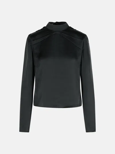 Rotate Birger Christensen Draped Top In Black Polyester
