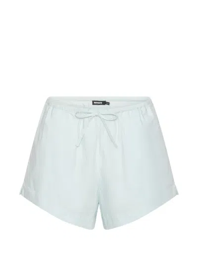 Rotate Birger Christensen Drawstring Shorts In Blue