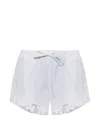 Rotate Birger Christensen Drawstring Shorts Bright White In White