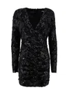 Rotate Birger Christensen Black Sequin Mini Dress In Black