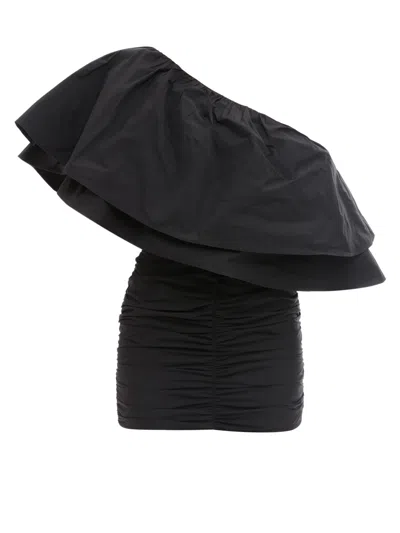 Rotate Birger Christensen One-shoulder Dress In Black