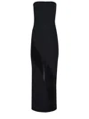 Rotate Birger Christensen Satin Corset Maxi Dress In Black
