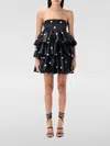 Rotate Birger Christensen Rotate Satin Ruffled Mini Dress