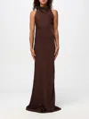 ROTATE BIRGER CHRISTENSEN DRESS ROTATE WOMAN COLOR BROWN,G06707032