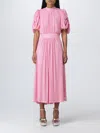 Rotate Birger Christensen Rotate Sequin-embellished Short-sleeved Midi Dress In Pink