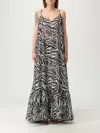 Rotate Birger Christensen Rotate Light Flowy Zebra Print Maxi Dress