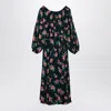 Rotate Birger Christensen Dress With Floral Pattern In Recycled Polyester In Blue