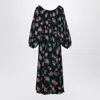 Rotate Birger Christensen Dress With Floral Pattern In Recycled Polyester In Blue