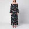 Rotate Birger Christensen Dress With Floral Pattern In Recycled Polyester In Blue
