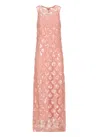 Rotate Birger Christensen Embellished Sleeveless Maxi Dress In Pink