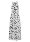Rotate Birger Christensen Broderie-anglaise A-line Midi Dress In Gray