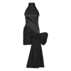 Rotate Birger Christensen Rotate Dress With Bow In Black Polyester In Black