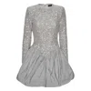 Rotate Birger Christensen Sequined Asymmetric Minidress In Gray