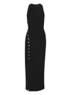 Rotate Birger Christensen Rotate Sleeveless Crepe Evening Dress With Rear Zip In Black