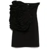 Rotate Birger Christensen Floral-appliqué Mini Dress In Black
